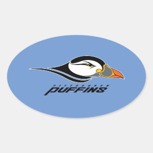 Pittsburgh Puffins Logo Oval Sticker