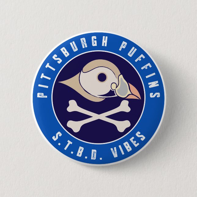 Pittsburgh Puffins S.T.B.D. Vibes Button (Front)