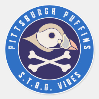Pittsburgh Puffins S.T.B.D. Vibes Classic Round Sticker