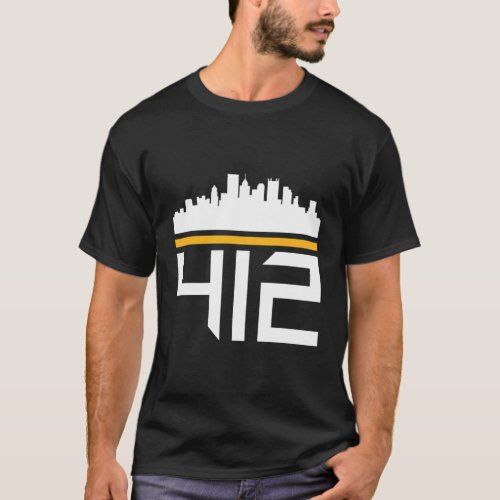 Pittsburgh Skyline 412 T_Shirt