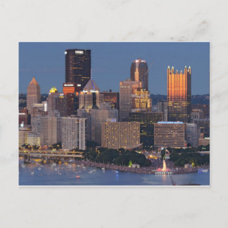 Pittsburgh Skyline at Dusk Postcard