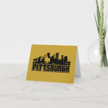 Pittsburgh Skyline Card by TurnRight at Zazzle