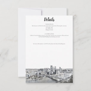 Pittsburgh Skyline Details Card