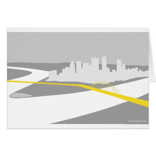 Pittsburgh skyline graphic cards (Front Horizontal)