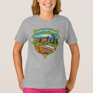 Pittsburgh Skyline in City Shield T-Shirt