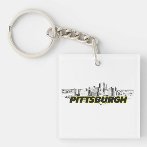 Pittsburgh Skyline  Keychain