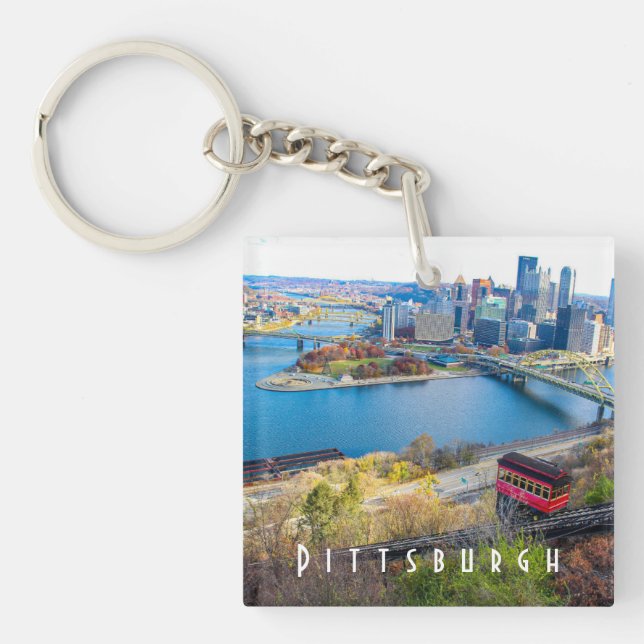 Pittsburgh Skyline Keychain (Front)