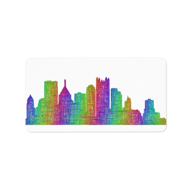 Pittsburgh skyline label (Front)