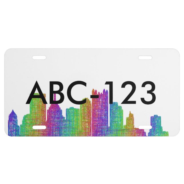 Pittsburgh skyline license plate (Front)