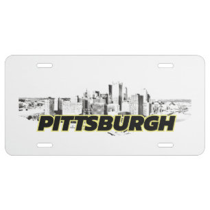 Pittsburgh Skyline License Plate