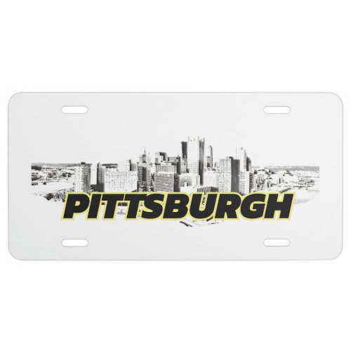 Pittsburgh Skyline  License Plate