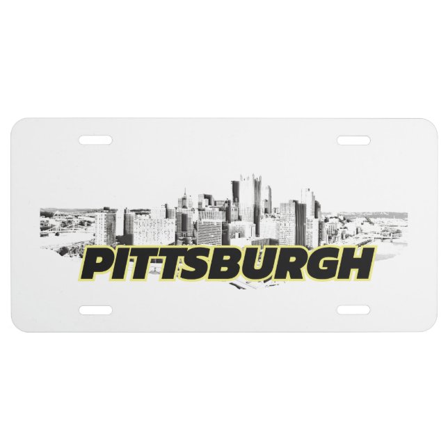 Pittsburgh Skyline  License Plate (Front)