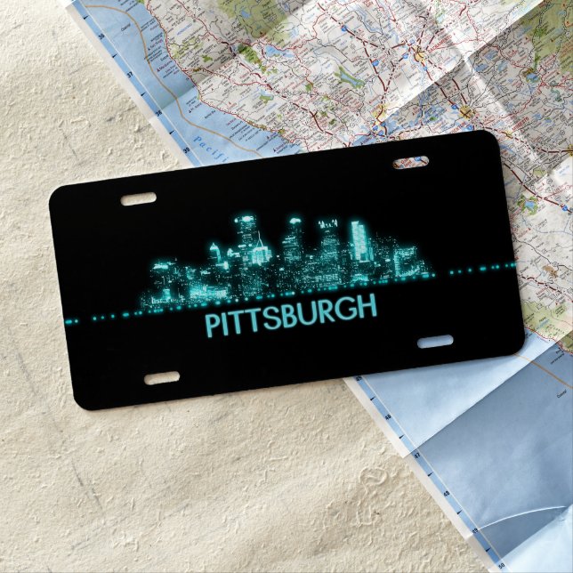 Pittsburgh Skyline License Plate (In Situ)