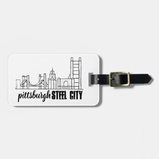 Pittsburgh Skyline Luggage Tag (Front Horizontal)