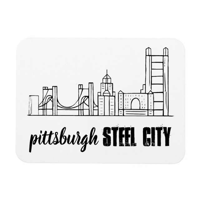 Pittsburgh Skyline Magnet (Horizontal)