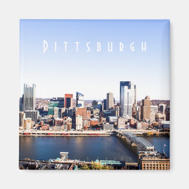 Pittsburgh Skyline Magnet (Front)