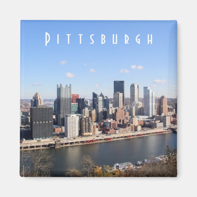 Pittsburgh Skyline Magnet (Front)