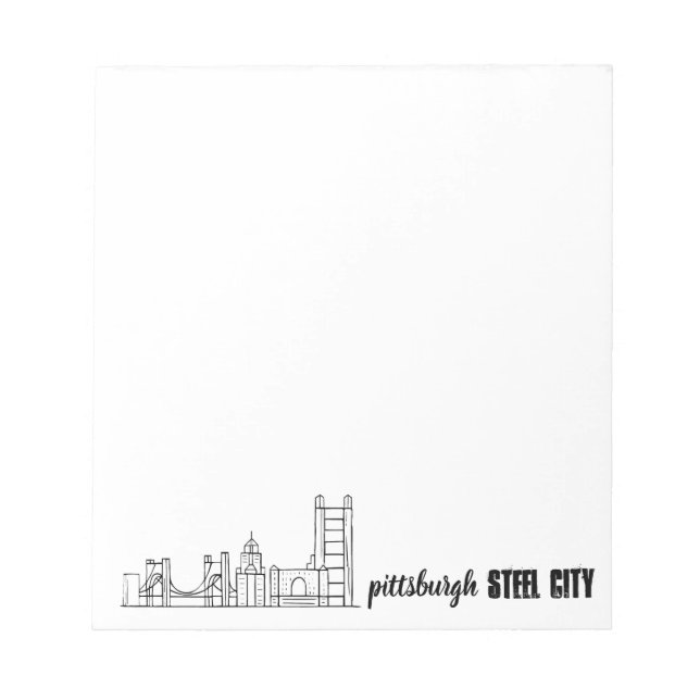 Pittsburgh Skyline Notepad (Front)