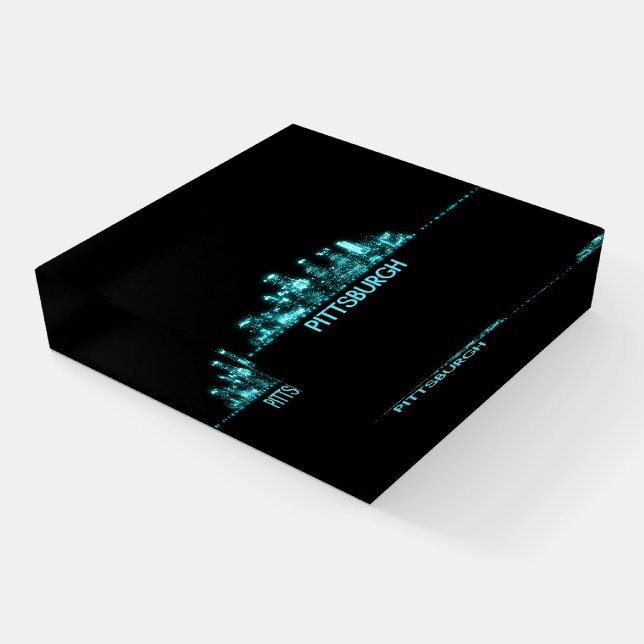 Pittsburgh Skyline Paperweight (Angled)