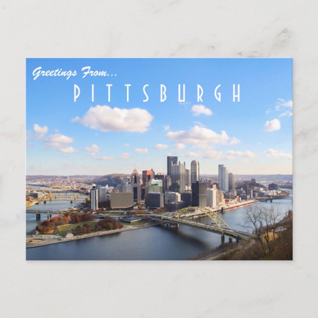 Pittsburgh Skyline Postcard (Front)