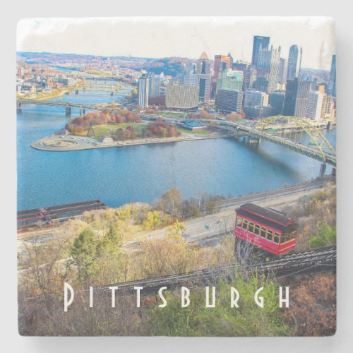 Pittsburgh Skyline  Stone Coaster