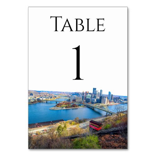 Pittsburgh Skyline Table Numbers