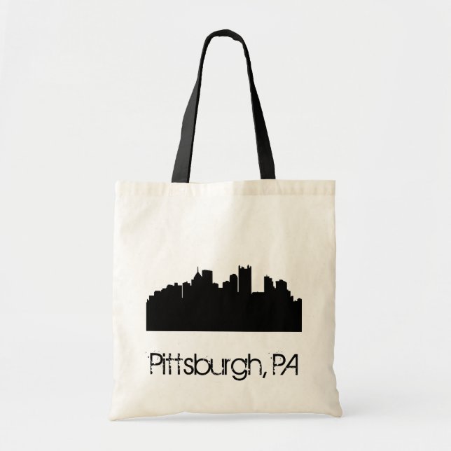 Pittsburgh Skyline Tote Bag (Front)