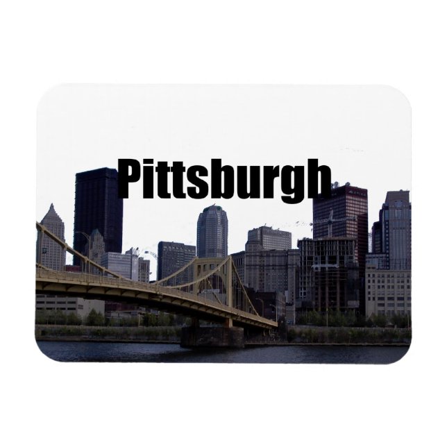 Pittsburgh Skyline w/ Pittsburgh in the Sky Magnet (Horizontal)