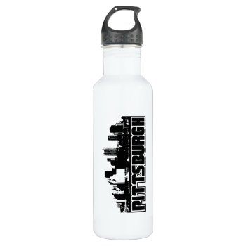 Pittsburgh Skyline Water Bottle by TurnRight at Zazzle