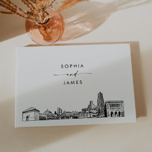 Pittsburgh Skyline Wedding Guest Book