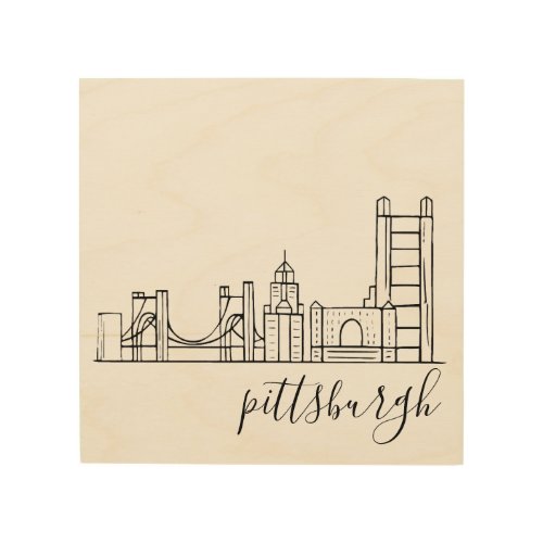 Pittsburgh Skyline Wood Wall Art