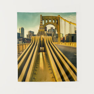 Pittsburgh Steel City Bridge Pennsylvania Print Tapestry