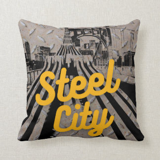 Pittsburgh Steel City Bridge Skyline Pennsylvania  Throw Pillow