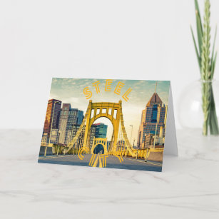 Pittsburgh Steel City Skyline 412 Pennsylvania Can Card