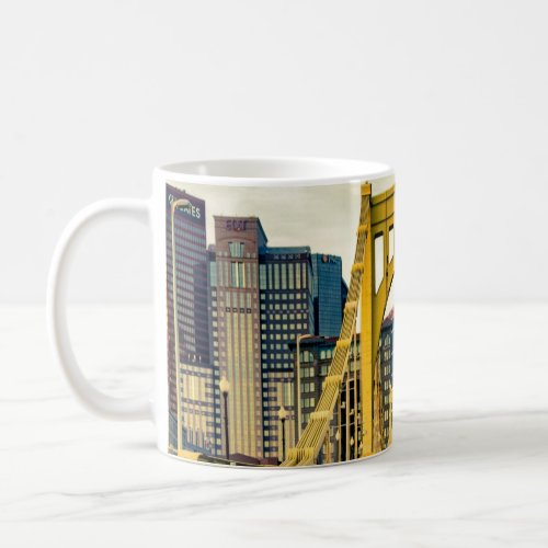 Pittsburgh Steel City Skyline 412 Pennsylvania Can Coffee Mug