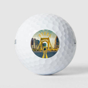 Pittsburgh Steel City Skyline 412 Pennsylvania Can Golf Balls