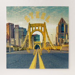 Pittsburgh Steel City Skyline 412 Pennsylvania Can Jigsaw Puzzle