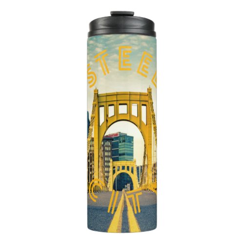 Pittsburgh Steel City Skyline Bridge Pennsylvania  Thermal Tumbler