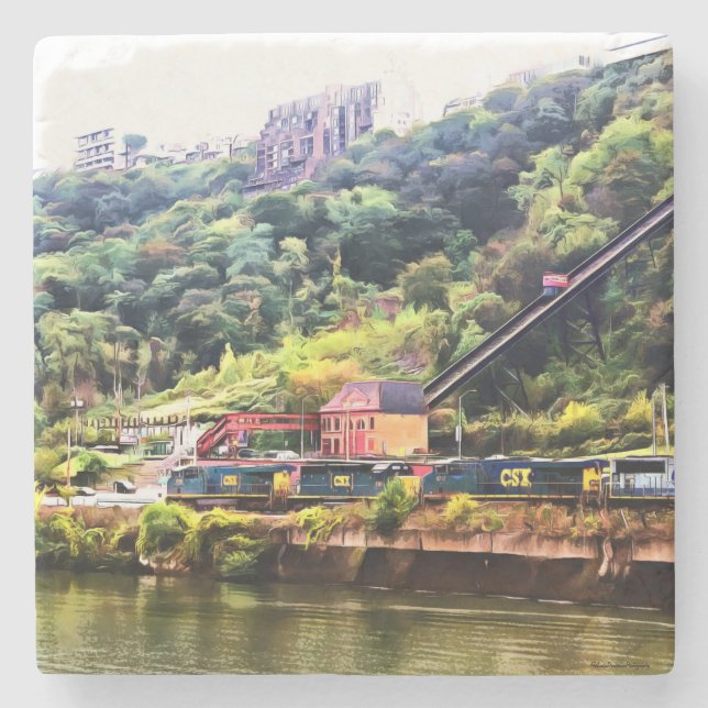 Pittsburgh Stone Coaster (Front)