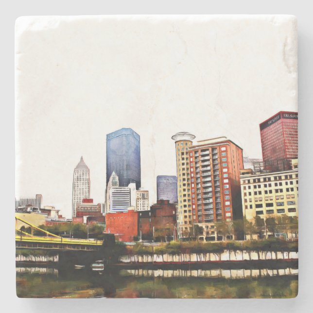 Pittsburgh Tile Coasters (Front)