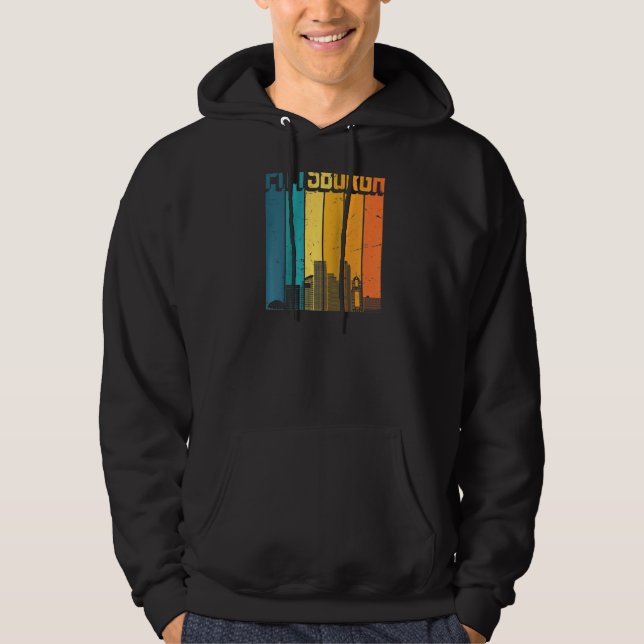 Pittsburgh Usa Retro Vintage Sunset Skyline Pittsb Hoodie (Front)