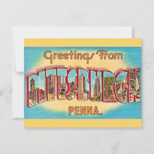 Pittsburgh Vintage Greeting Postcard