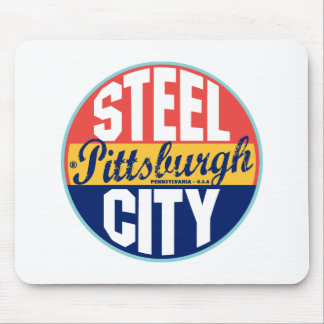 Pittsburgh Vintage Label Mouse Pad