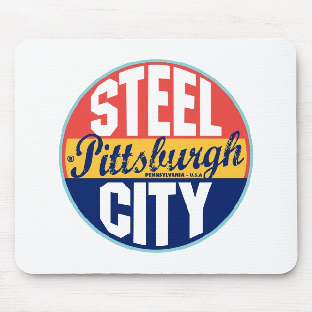 Pittsburgh Vintage Label Mouse Pad (Front)