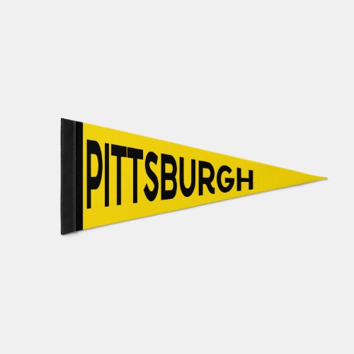 Pittsburgh Vintage Sports Pennant Flag