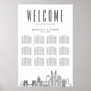 Pittsburgh Wedding 12 Table Seating Chart