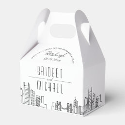 Pittsburgh Wedding | City Skyline  Favor Boxes
