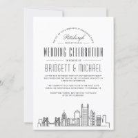 Pittsburgh Wedding | Modern Deco Skyline