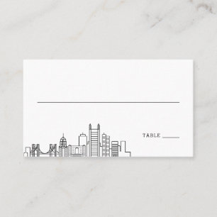Pittsburgh Wedding   Place Cards Front and Back