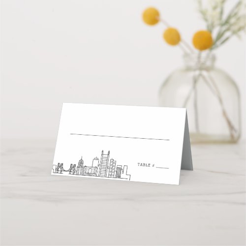 Pittsburgh Wedding  Place Table Name Cards 